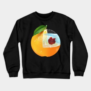 Orange Aquarium Fish Art Crewneck Sweatshirt